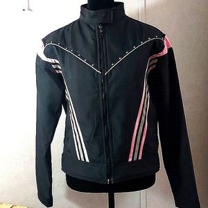 BLACK. MEDIUM, USA BIKER DESIGN JACKET